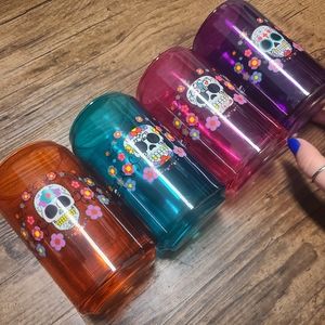 Dia de Los Muertos Glass Candle Holders